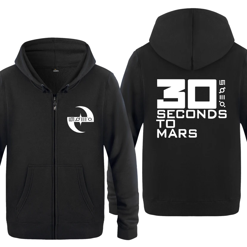 30STM 30 Seconds To Mars свитера с логотипами для мужчин мужская молния с капюшоном флисовые толстовки кардиганы - Цвет: HEY BAT