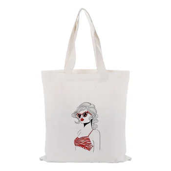 

cool Handbag Canvas Tote Bag Shopping Bag Custom Print Logo Text DIY Daily Use Eco Ecologicas Reusable Recycle
