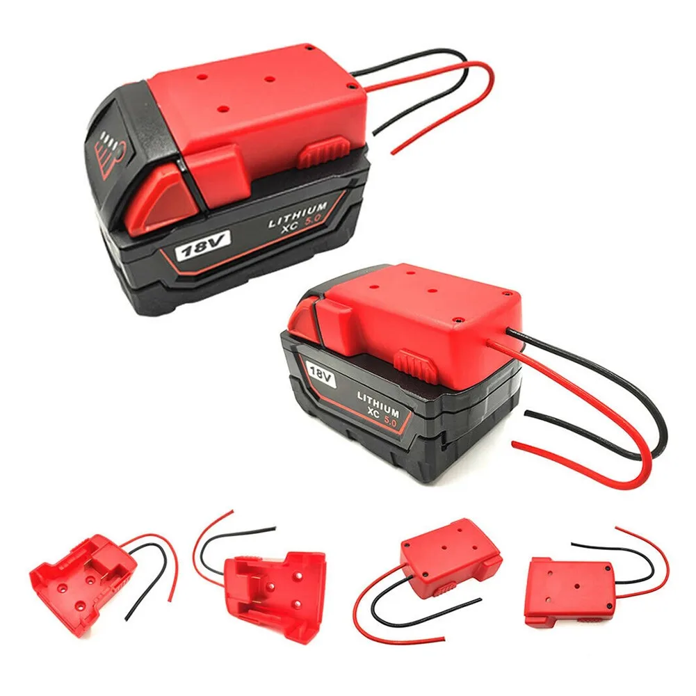 Battery Adapter Power Battery Converter For Milwaukee M18 Li-Ion Battery 12 Awg Wires Connector Conversion  DIY Power Tool