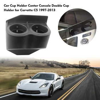 

Car Cup Holder Center Console Double Cup Holder Interior Drinking Cup Bracket Replacement for Corvette C5 1997-2013