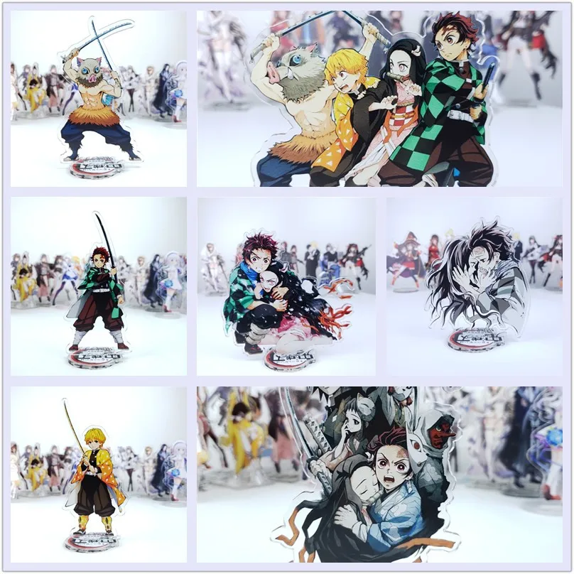 Демон убийца Kimetsu no Yaiba фигурка игрушка Kamado Tanjirou Nezuko Inosuke акриловая кукла 15 см для