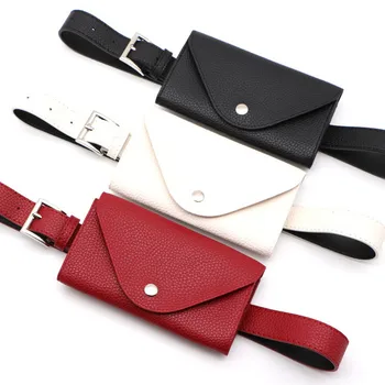 

New Waist Bag PU Leather Fanny Pack Femal Belt Phone Pouch Small Chest Pack Bags Vintage Women Belt Messenger Bags
