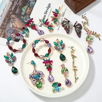 

Pauli Manfi 2020 Fashion Personality Metal Geometric Dangle Earrings Girl Elegant Cute Jewelry Accessories Multicolor Earrings