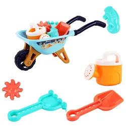 Jeu de sable pour garçons et filles, seau, chariot à roulettes, pelle, jeu de bac à sable, outils de plage, été, plein air, 2021 