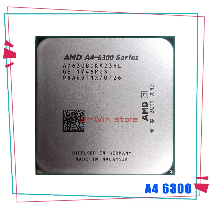Процессор AMD A4-Series A4 6300 6300K 6300B 3 7 ГГц двухъядерный процессор AD6300OKA23HL/AD630BOKA23HL разъем