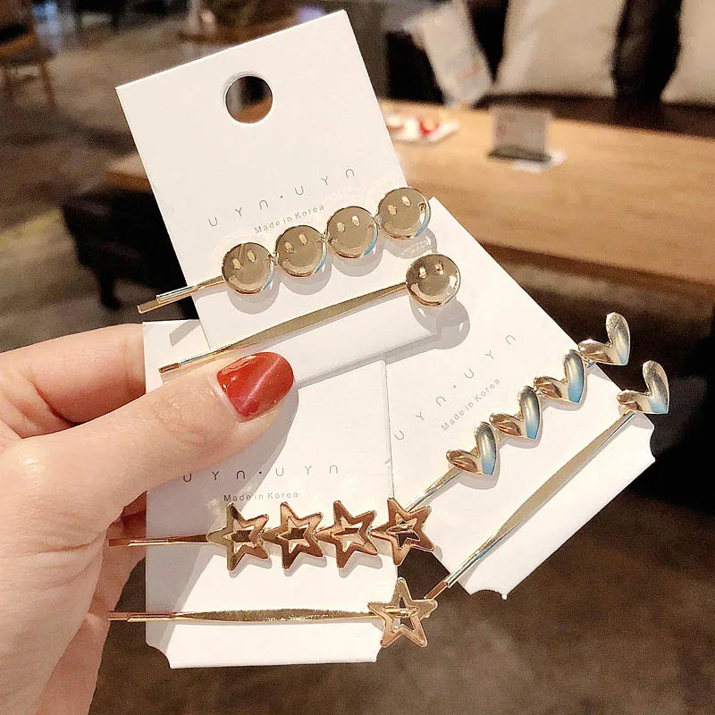 

Classic Hairpins Barrettes Heart Star Smiley Face Hair Clips Hairstyle Design Styling Tool for Women Hair Accessories Jewelry