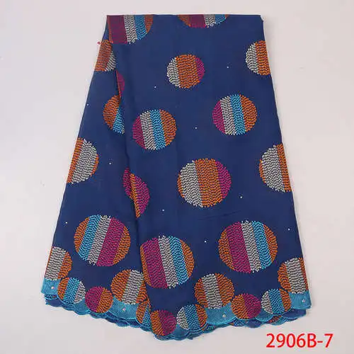 NA2906B-1-синяя Высококачественная хлопчатобумажная кружевная ткань, последние швейцарская вуаль, африканские камни, швейцарская вуаль, кружево для женщин - Цвет: Picture -7