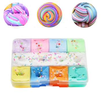 

200ml 9 Color Mixing Cloud Cotton Candy Slime Kids Clay Toy Soft Blend Kids toys Juguetes brinquedos игрушки New arrival 2020