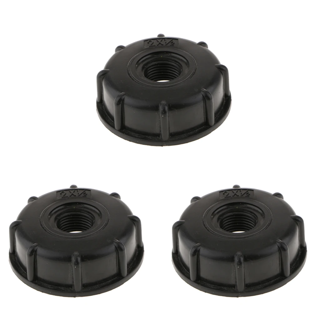 3 Pcs 1000L IBC Tote Valve Adapter Connector IBC Tank Container Fitting Hose, 2 inch Coarse to 1/2 inch Female Thread