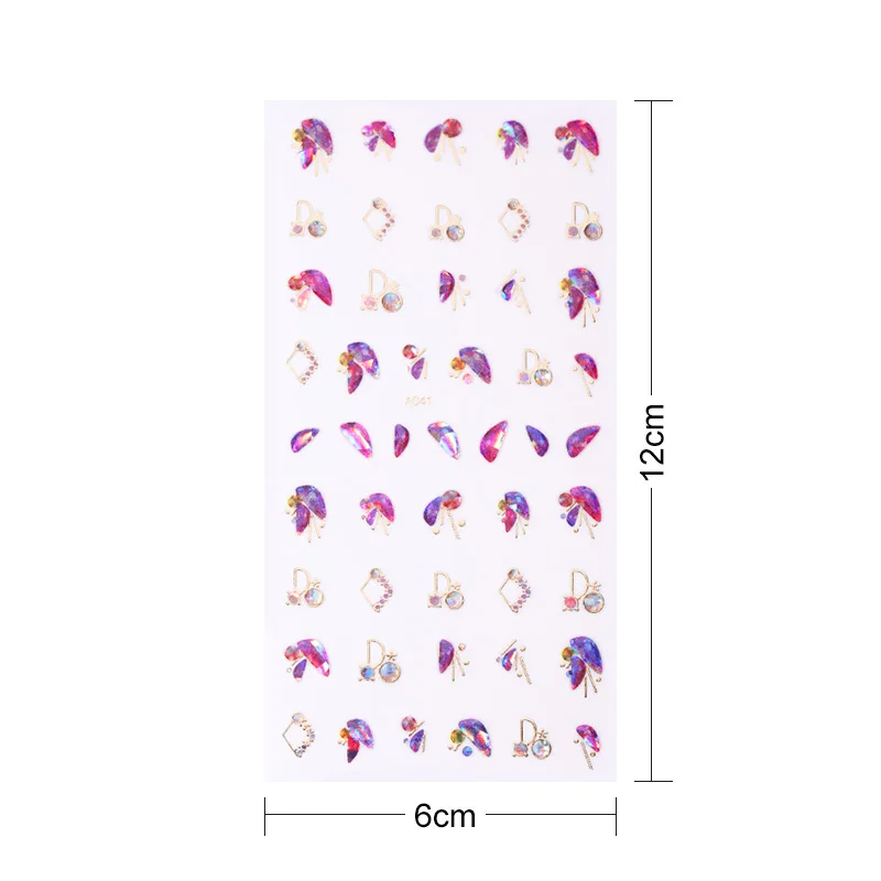 Смешанные узоры наклейка на ноготь со стразами дизайн ногтей переводная наклейка s украшения для ногтей DIY Наклейка слайдер Обертывания Декор Маникюр 1 лист