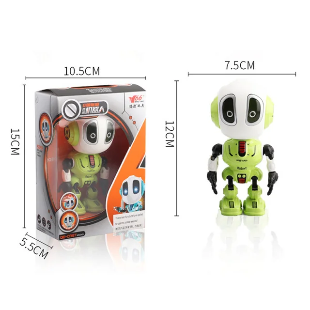 Kids Toy Alloy Robot Flexible Limbs Interactive Induction Recording Play With Light And Music Recording Robot Companion Toy Gift 3
