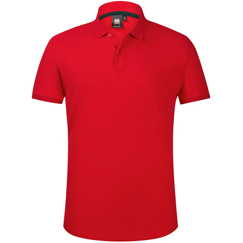 Пользовательские вышитые бизнес Твердые классические рубашки поло на заказ напечатанный дизайн фото логотип для бизнес персонала компании униформа - Цвет: Red
