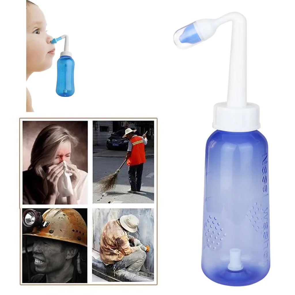 500 мл бутылки для многоразового использования чаша для промывки носа для взрослых детей нос чистая бутылка ирригатор соленая аллергическая орошение красота здоровье