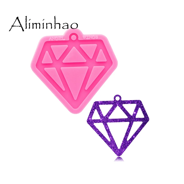 Dy0698 Szuper Fényes Gyanta Gyémánt Penész Epoxi Kézműves Kulcstartó Szilikon Formák Polimer Agyag Diy Ékszerek Készítése