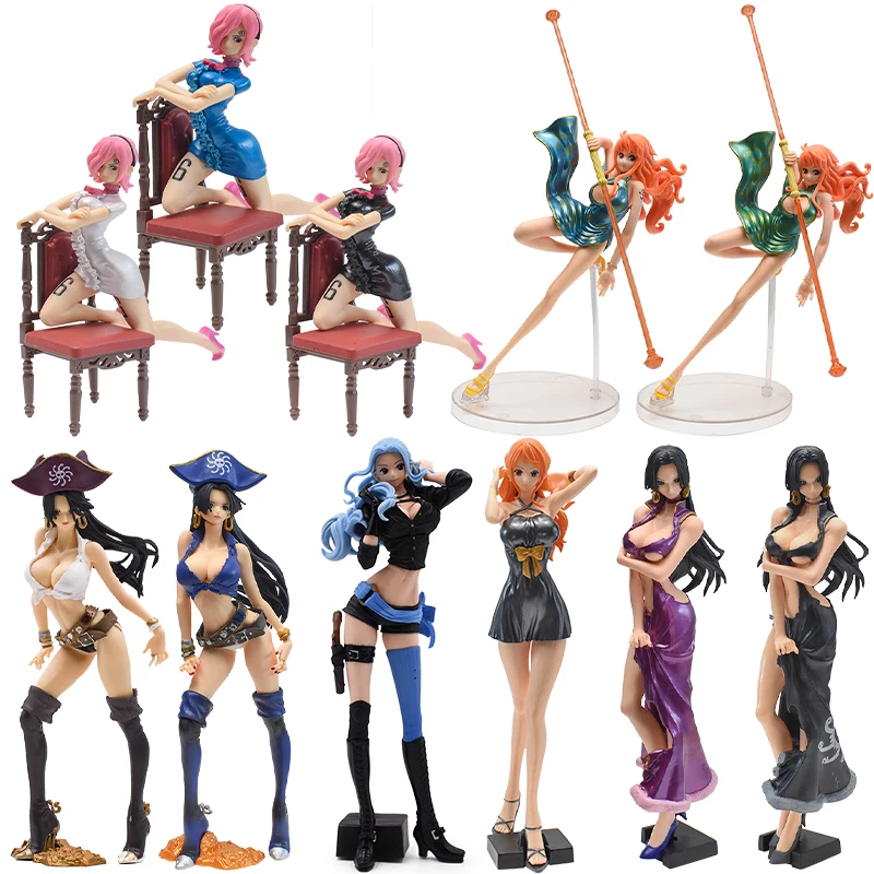 

Action Figure One Piece Pirate Boa Hancock Reiju Vivi Cute Doll Anime Figure Nunchucks Nami Classic Battle Model Figurine Toys