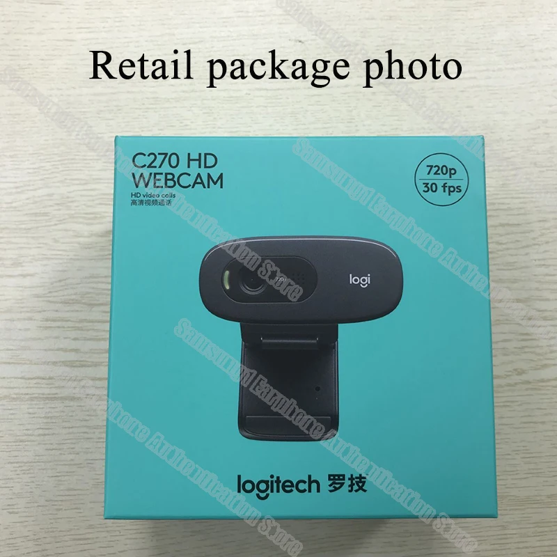 Веб-камера logitech C270 HD Vid 720P с поддержкой микрофона USB 2,0 официальный тест для ПК Lapto Видеозвонок