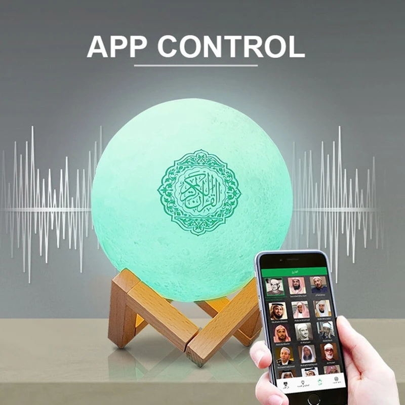 Bluetooth-Колонка Quran лунная лампа с поддержкой полки управление через приложение