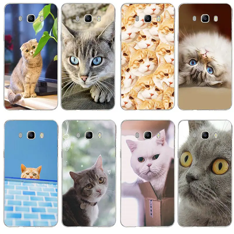 

Soft TPU Silicone Phone Cases for Samsung Galaxy A3 A5 A7 J3 J4 J5 J6 J7 J8 2016 2017 Coque Shell Bags Cute Animal Funny Cat