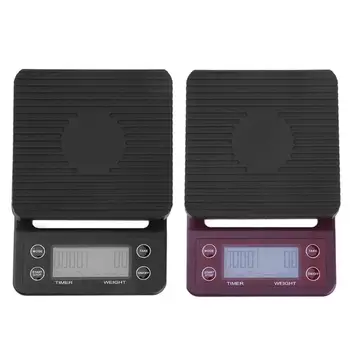 

5kg/0.5g/0.1g LCD Digital Coffee Weighing Scale Home Kitchen Bar Timer Balance Support Dropshipping