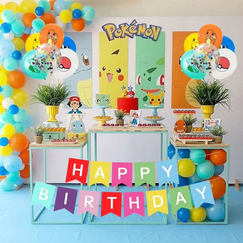 Pokemon Pikachu Globos De Aluminio Decoracion Para Fiestas Cumpleaos Niños Set 