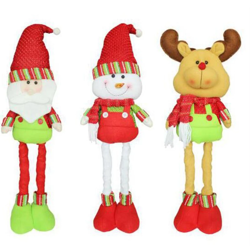 

Telescopic Pole Standing Pose Santa Claus Doll Christmas Company Event Gift Christmas Plush Toy Ornament,Christmas Xmas Fireplac