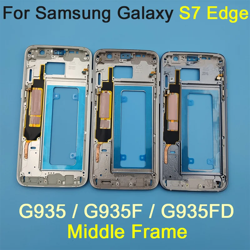 

Middle Frame For Samsung Galaxy S7 Edge G935 G935F G935FD With Volume Key Mid Bezel Metal Plate Housing Chassis Case