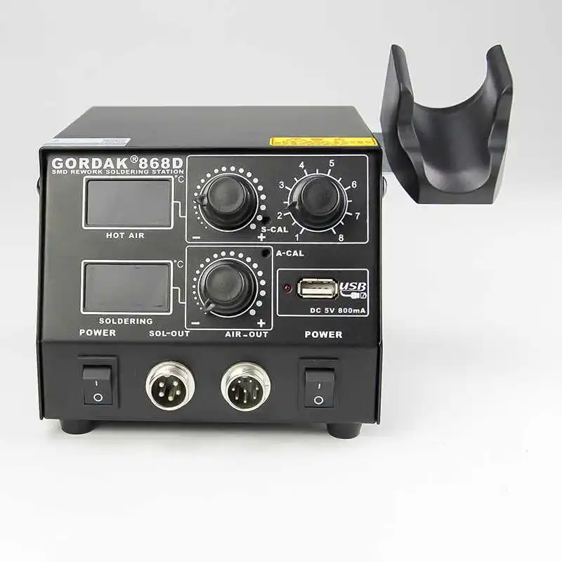 Паяльная станция GORDAK 868D паяльная станция 220 В/400 Вт фена и Электрический паяльник 2 в 1 BGA SMD паяльная станция