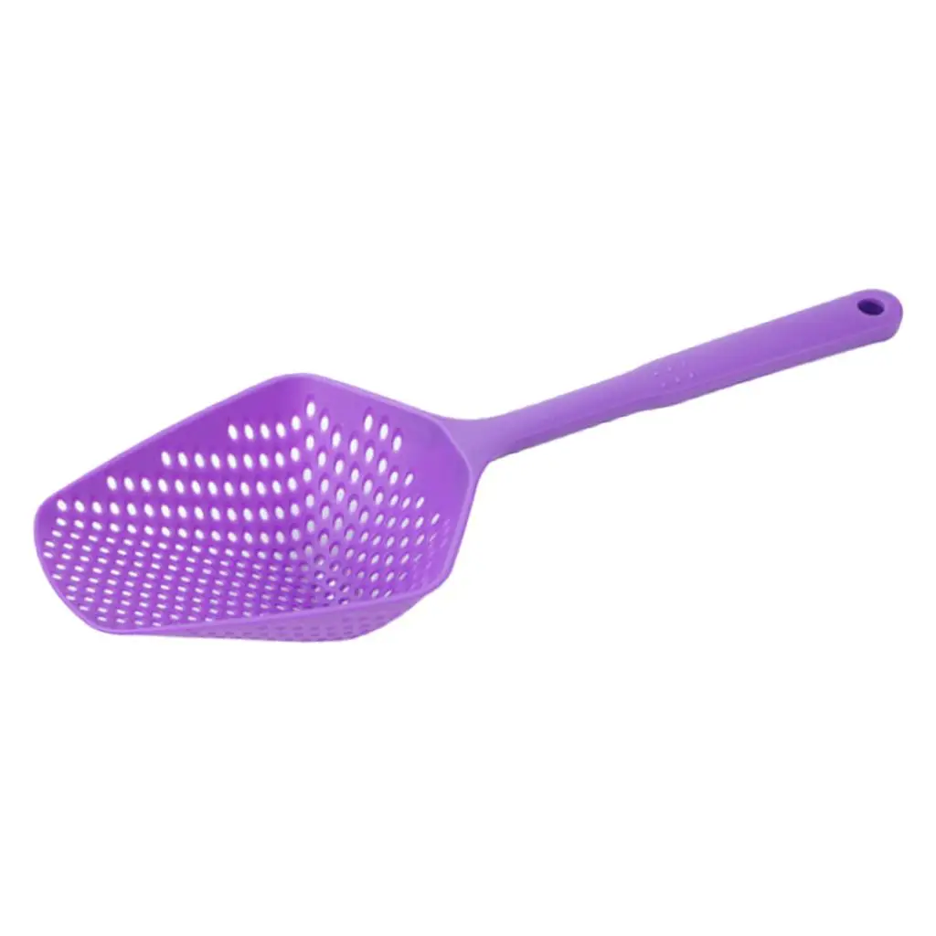 Scoop Colander Strainer Slotted Spoon, Large, Multi-color Can Choose Coffee Plastic Feed Scoop