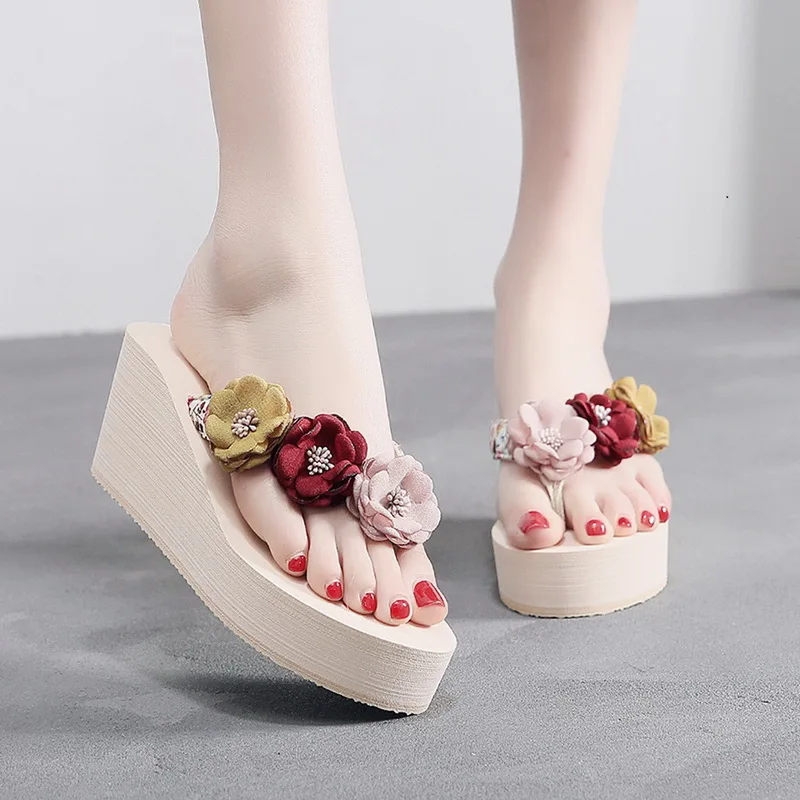 

HEFLASHOR Fashoin Slippers Summer Woman's Flip-Flops With White Diamond Rhinestones Slippers Women Sandals Summer Shoes 2020