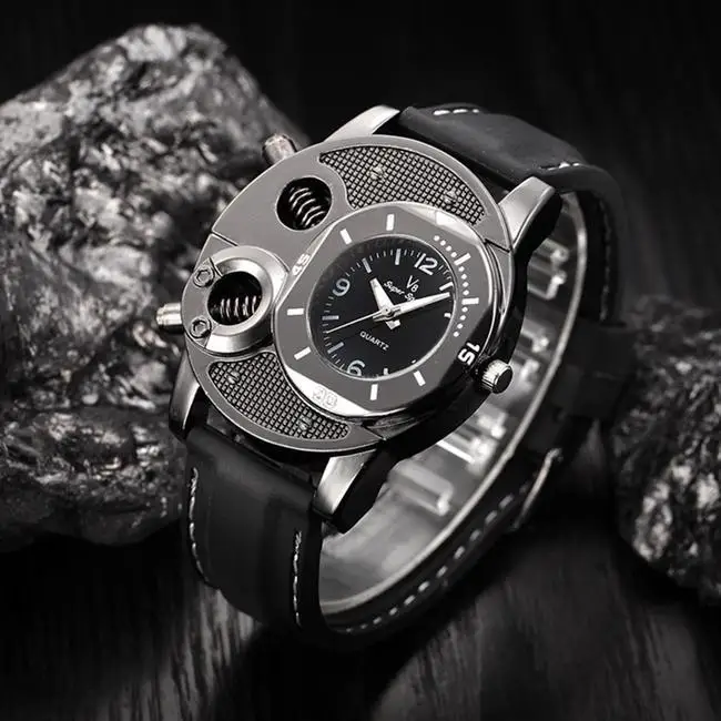 Креативные мужские часы полностью черные уникальные структуры Циферблат из нержавеющей стали Кварцевые наручные часы спортивные мужские часы relogio masculino