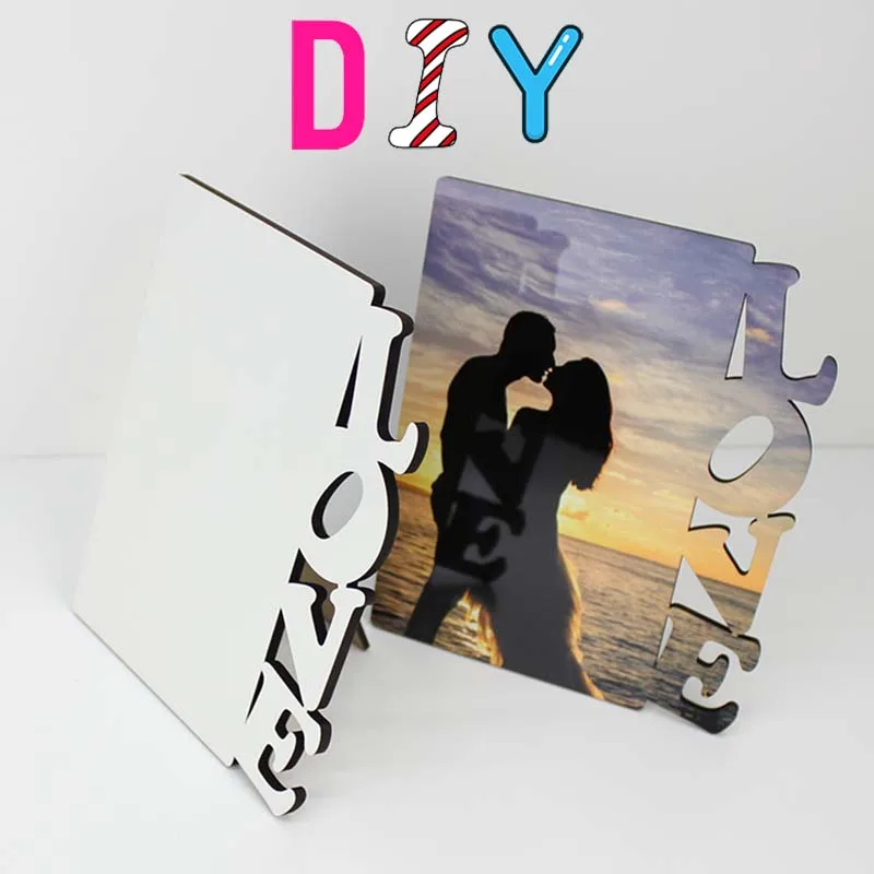 

Personalize picture home decor Customize wedding family picture DIY gifts photo frame MDF Anniversary birthday frame