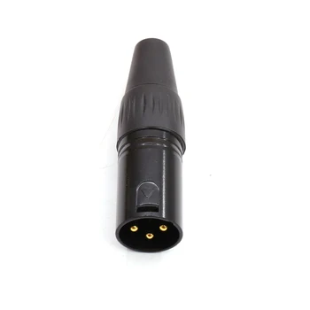 

4pcs hi-end Gold plated XLR connector plug 3 pole audio cable connector XLR plug plug for audio cable
