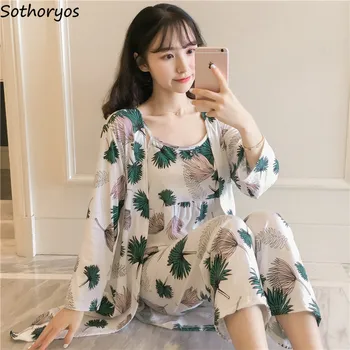 

Pajama Sets Women Elegant Lovely Sleepwear High Quality Soft Autumn Winter Japanese Style Ladies Thin Breathable Womens Clothing
