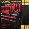 Quality Professional 100Pc Magnetic Screwdriver Set Ratchet Handle Socket  Auto Repair Kit for Repair Tool Household tools ► Photo 2/4