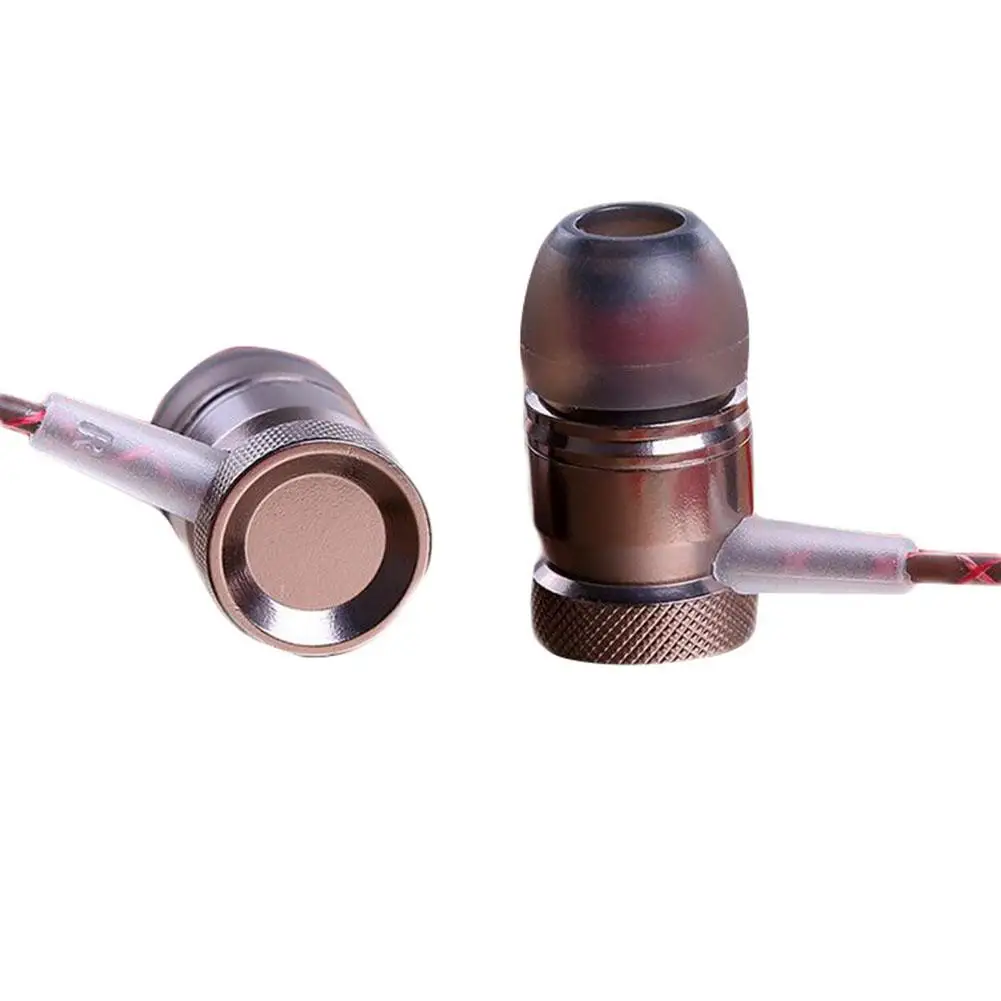 Металлические наушники со змеиной нитью общий контроль тяжелых басов