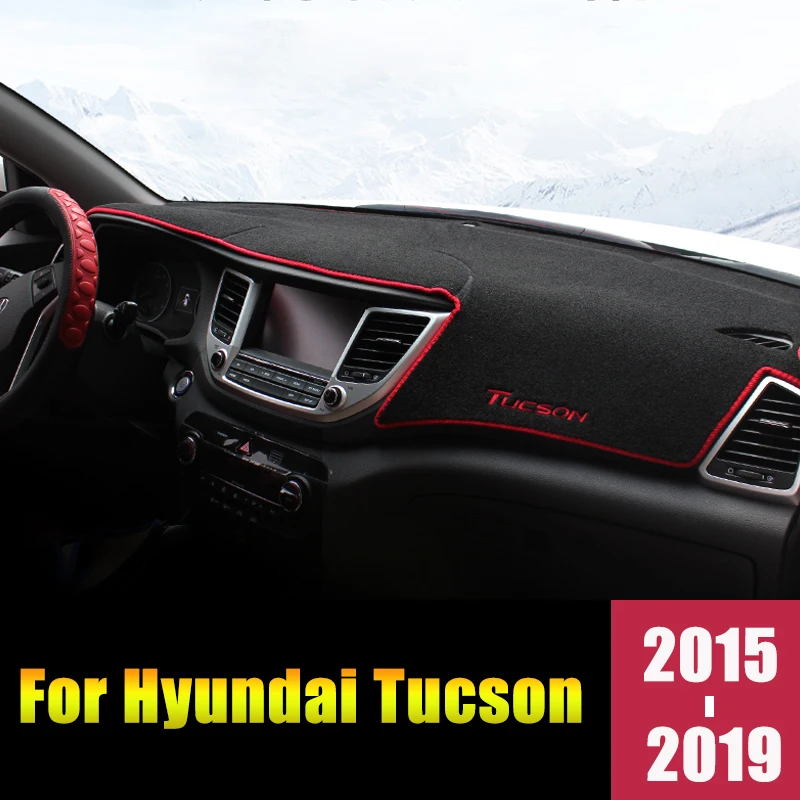 

Car Dashboard Avoid Light Pad Instrument Platform Desk Cover Mat Carpets Accessories LHD/RHD For Hyundai Tucson 2015-2018 2019