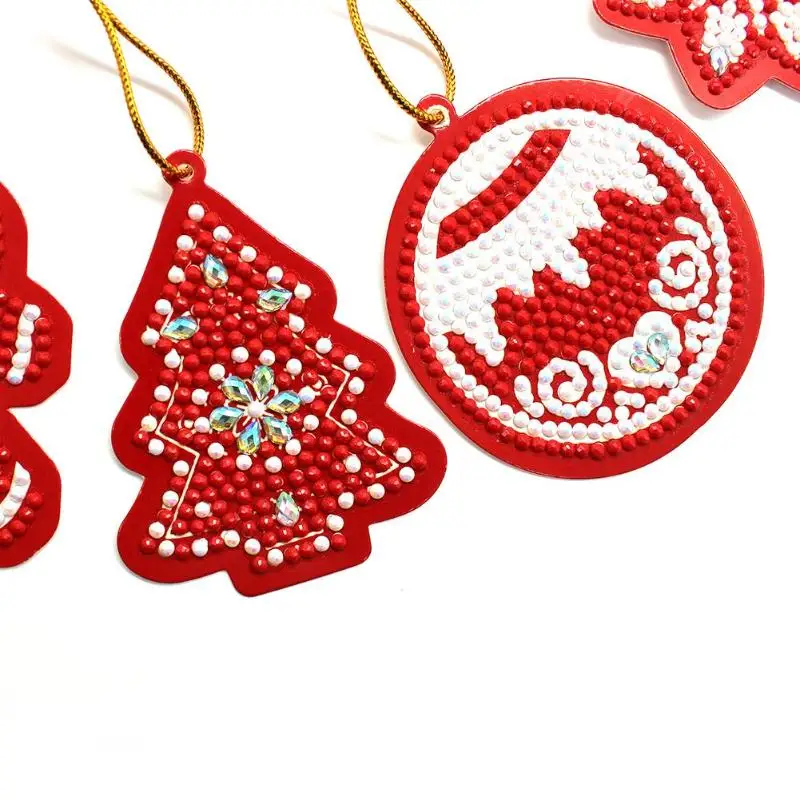 10pcs DIY Full Drills Diamond Painting Special Shape Christmas Tree Pendant Hanging Ornament Christmas Decoration Natal Navided