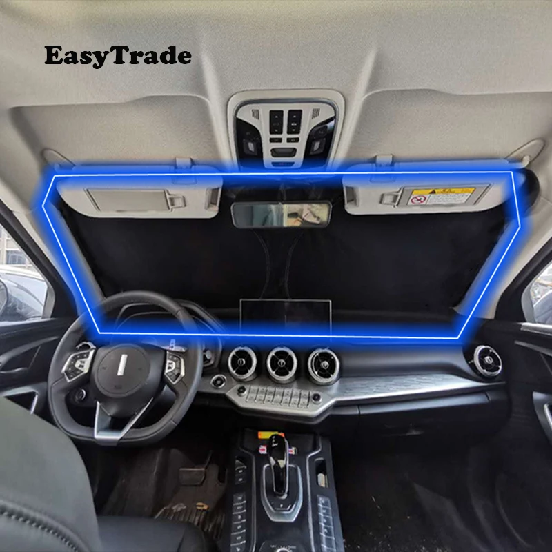 

For Skoda Kodiaq 2017 2018 2019 2020 Car Sun Shade Mesh Sunshade Front Windshield Shade Sun Visor Sunscreen Insulation 1 Pcs