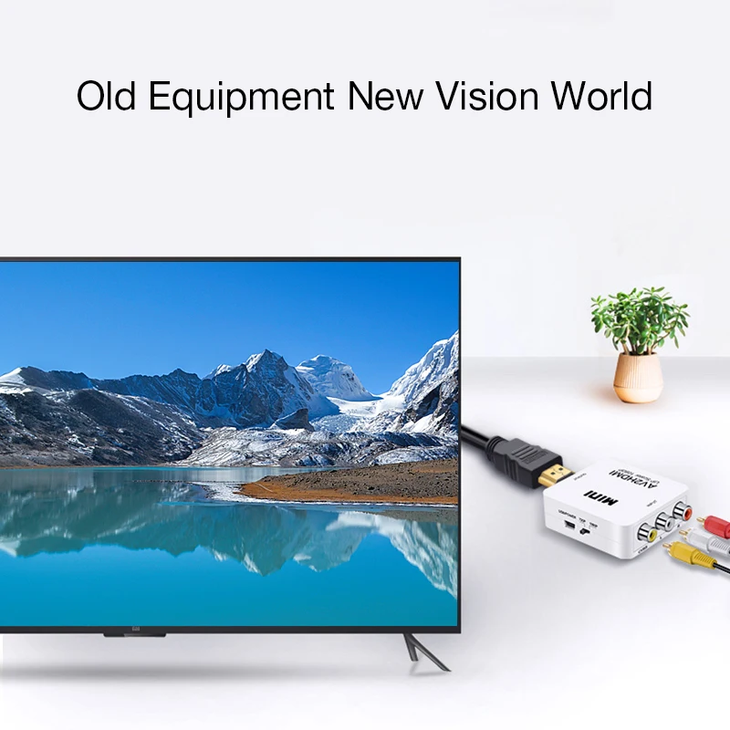 Преобразователь AV в HDMI DZLST RCA Адаптер для телевизора|av to hdmi|mini av hdmiav hdmi |