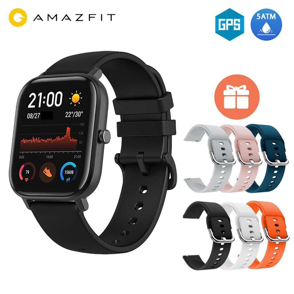 Глобальная версия Huami AMAZFIT GTS Смарт-часы с музыкальным управлением 5 АТМ водонепроницаемые многофункциональные спортивные Смарт-часы 14 дней для телефона Xiaomi iOS