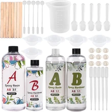 3:1/1:1 ab cola de resina cola epóxi silicone copo de medição de cristal cola de resina cola cola cola cola conjunto para artesanato resina kit ferramentas