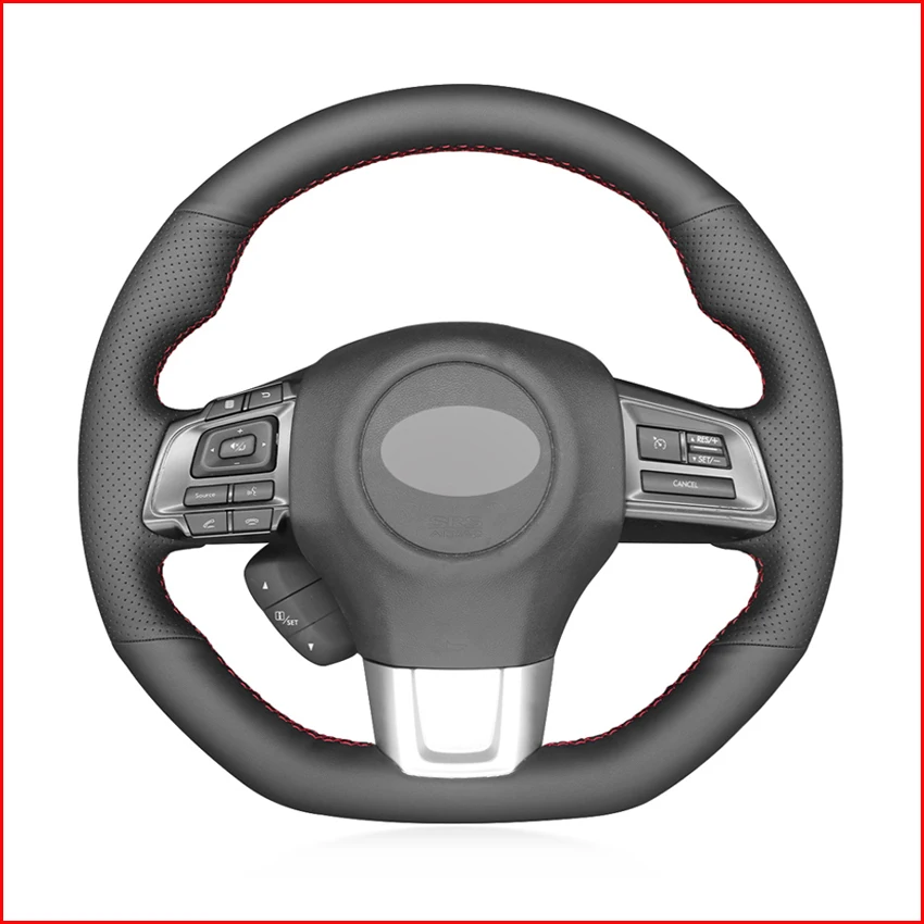 Mewant Black Artificial Leather Car Steering Wheel Cover For Subaru Wrx (sti) 20152019
