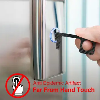 

Epidemic No Touch Open Door Portable Hygiene Hand Antimicrobial Alloy Door Opener Elevator Handle Key Safety No Contact Tool