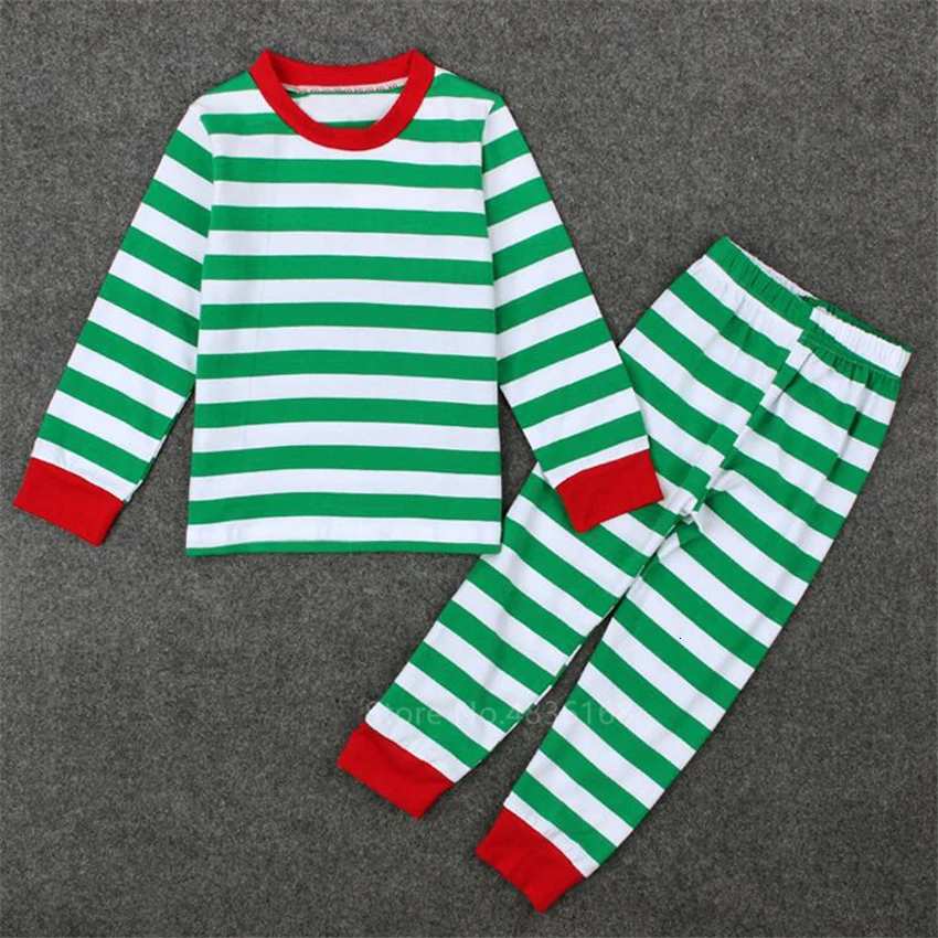 Семейная одежда Рождественская пижама в полоску; одежда для матери и дочери для маленьких девочек и мальчиков на Рождество, Костюмы Пижама для детей и взрослых, подходящая друг к другу одежда Вечерние