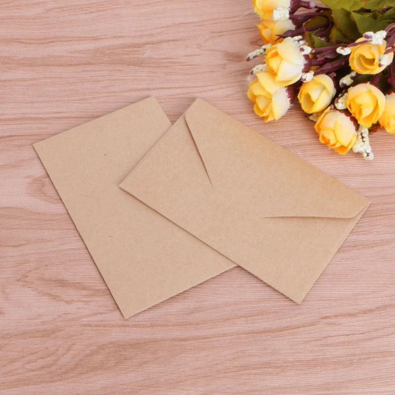 50 шт/партия крафт бумажные конверты винтажный Европейский стиль конверт для карты Скрапбукинг подарок