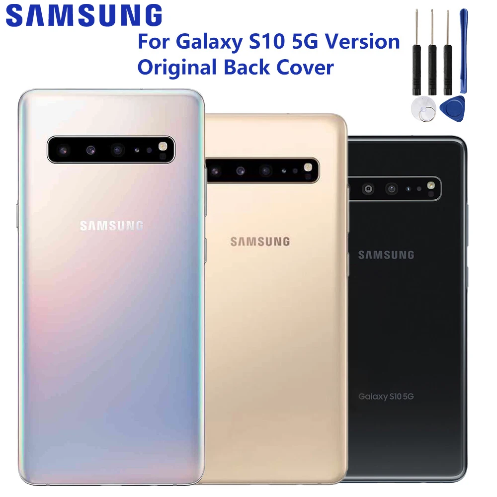 Original Samsung Housing Back Cover Cases For SAMSUNG Galaxy S10 X 5G Version Phone Rear Battery Door With Tools