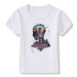 Одежда для странников Детская футболка с принтом «перевернутый вниз» летняя футболка для мальчиков и девочек повседневные топы с