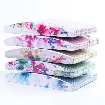 

25pcs Washable Nail Files Nail Buffers Nail Polishing Grinding Sand Bar Files for Women Home (80-80)