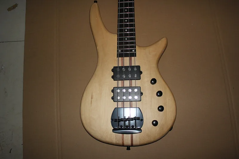 free shipping top quality wholesale 4 string neck through electric bass import alder wood active bass