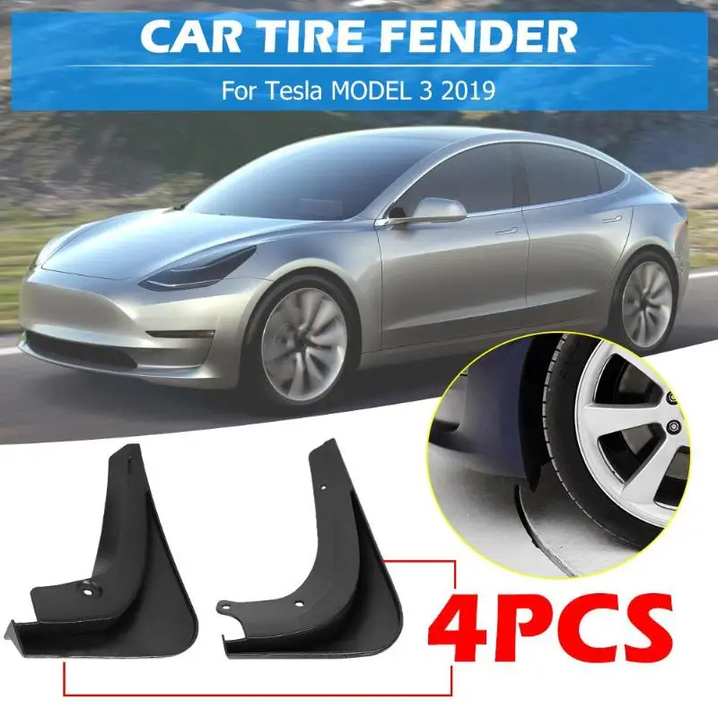 4 шт. расширитель крыла автомобиля для Tesla модель 3 Брызговики